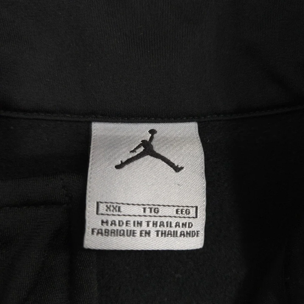 Jordan Track Jacket Mens XXL Black Embroidered Jumpman Full Zip Sport Athletic